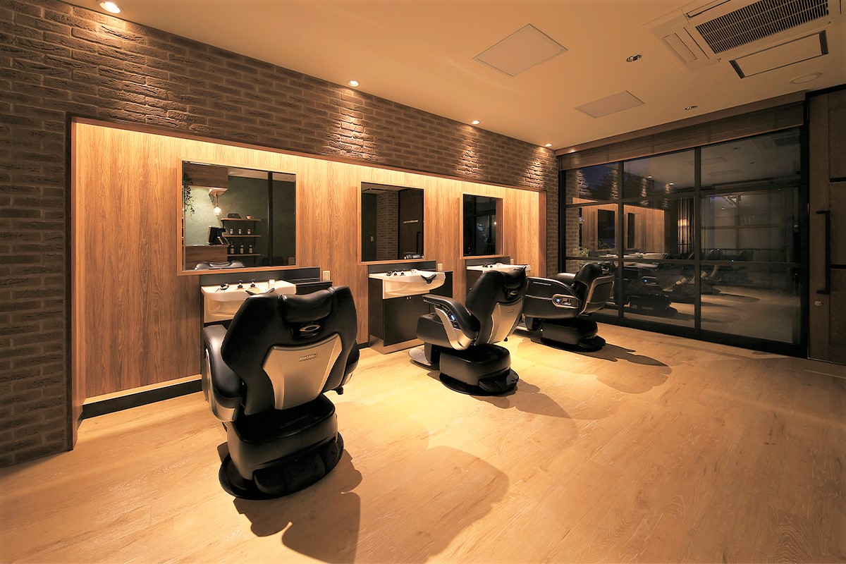 modern barbershop with takara belmont legend barber chairs